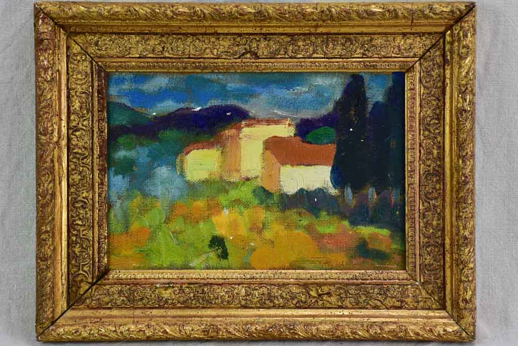 20th Century oil on canvas - French farmhouse / Provincial Mas - Anna Costa 8" x 11¾"