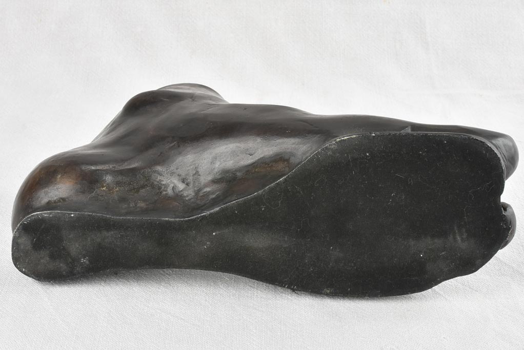 Vintage sculpture / study of a foot with black patina for life drawing