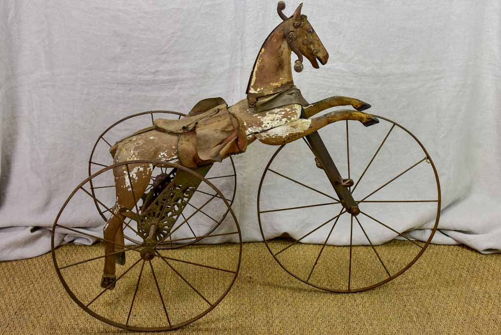 Late 19th Century French toy horse tricycle