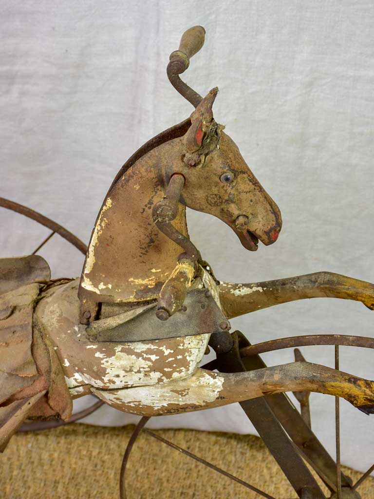 Late 19th Century French toy horse tricycle