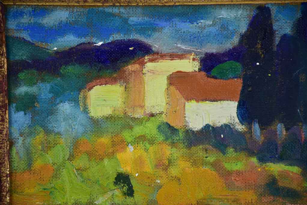 20th Century oil on canvas - French farmhouse / Provincial Mas - Anna Costa 8" x 11¾"