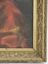 Intricate Pastel Gentleman Portrait with Glass Frame 