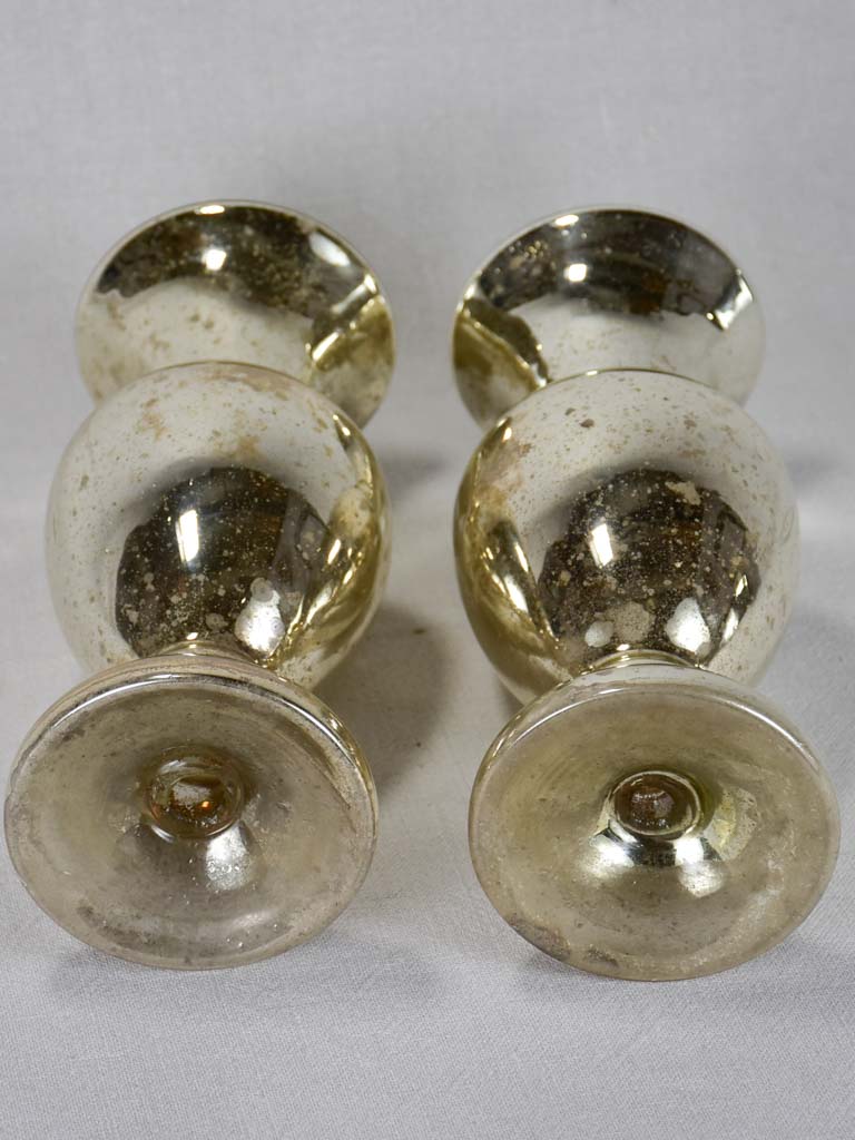 Pair of 19th century mercury glass ornaments 11¾"