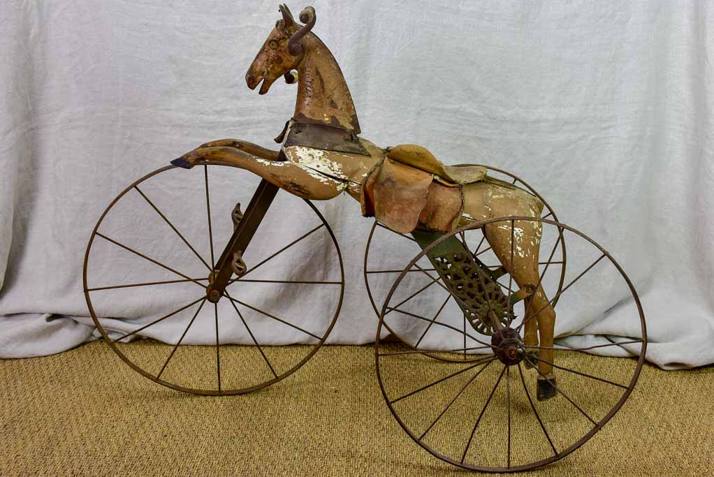 Late 19th Century French toy horse tricycle