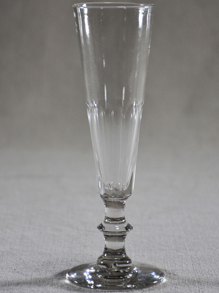 Set of six slender champagne flutes from the 1930's