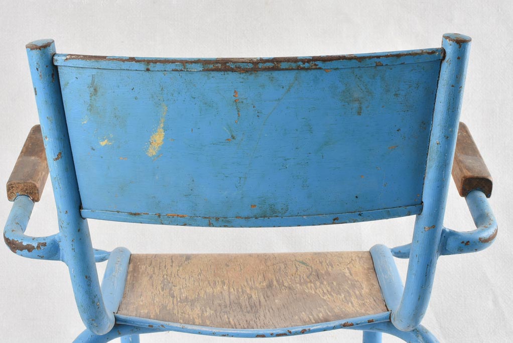 Vintage children's armchair with blue patina