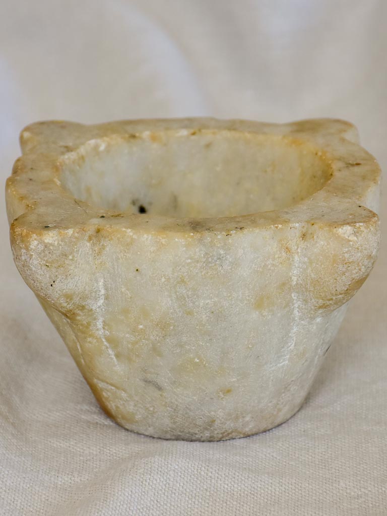 Very small antique marble mortar