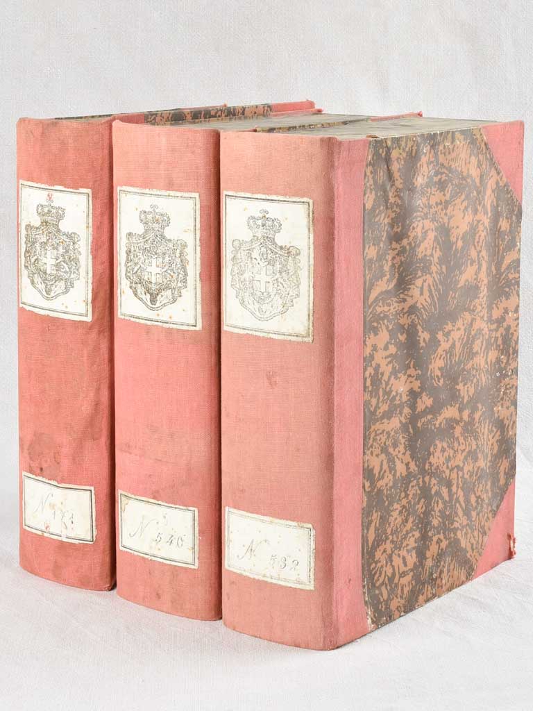 3 large antique notary's secret storage boxes - books 15¼"