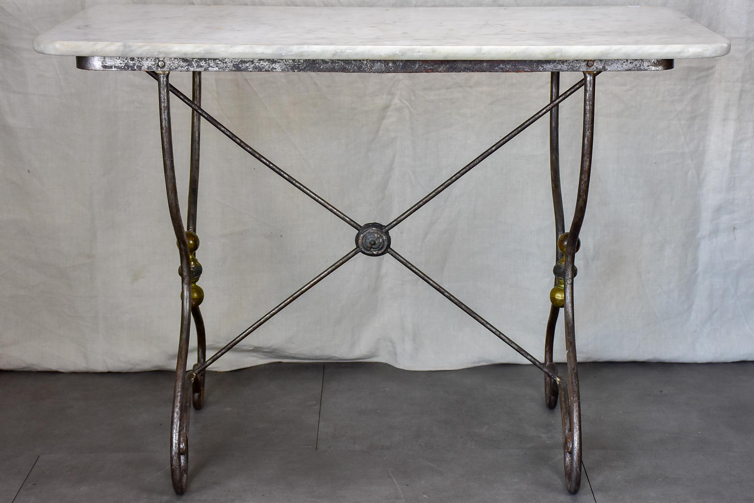 Napoleon III garden table with marble top