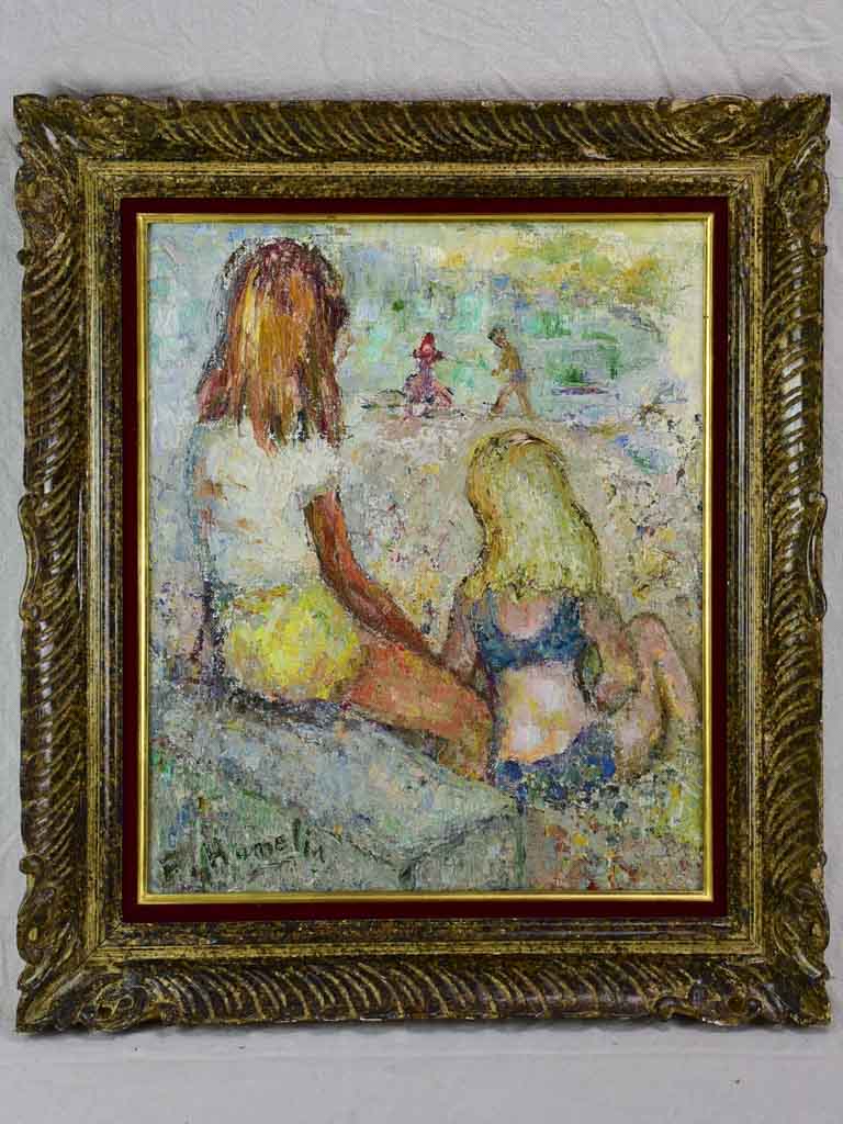 Vintage F Hamelin oil on canvas