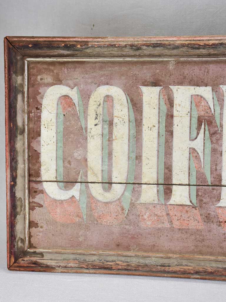 19th century French sign - Coiffeur 37¾"