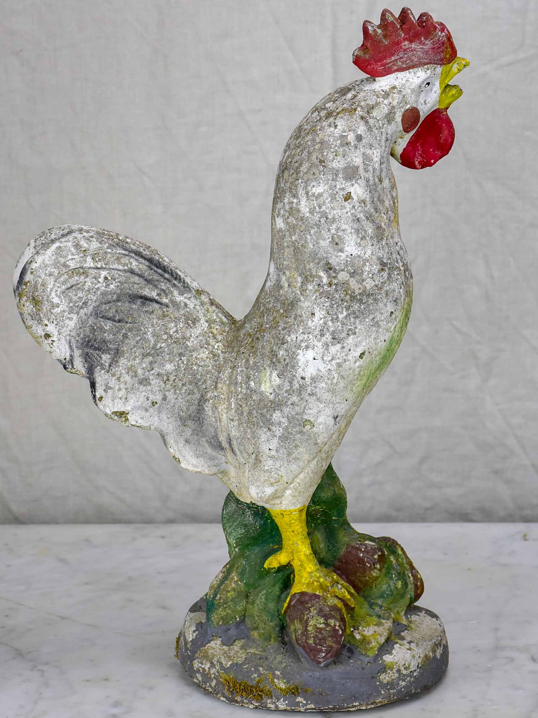 Mid-Century French cement rooster