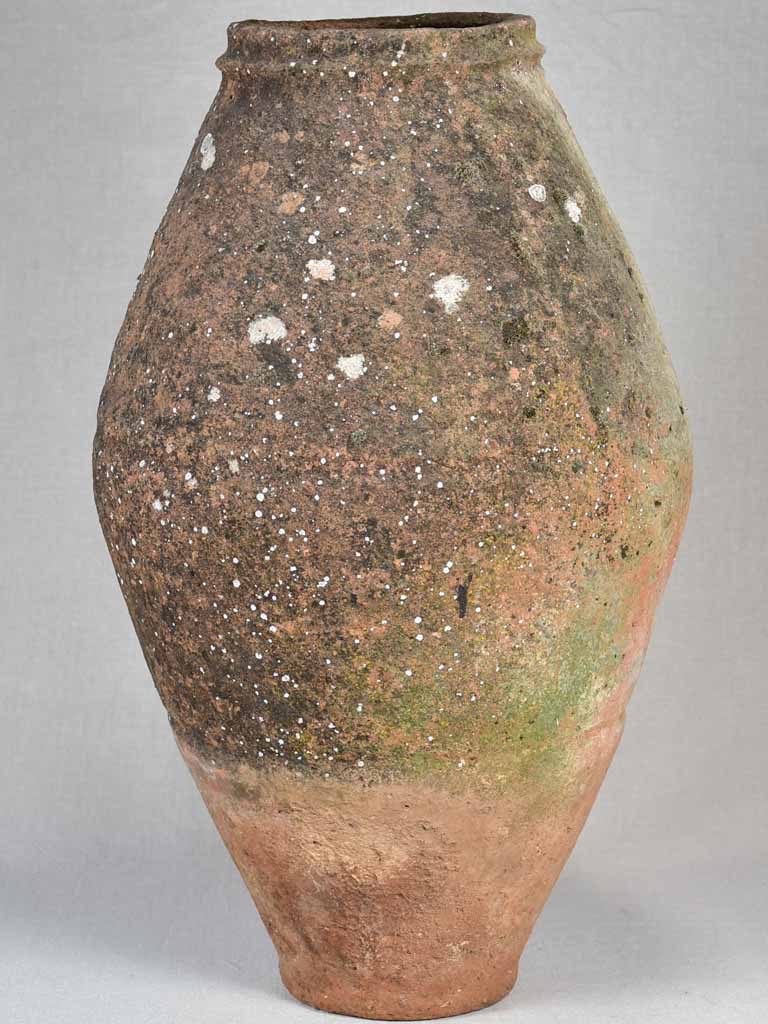 Mediterranean terracotta olive jar/vase with timeworn patina 24½"