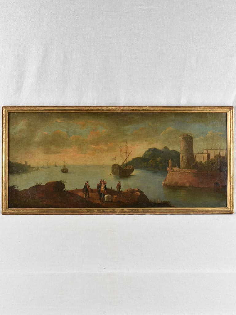 18th century seascape, anonymous 21¼ x 46""