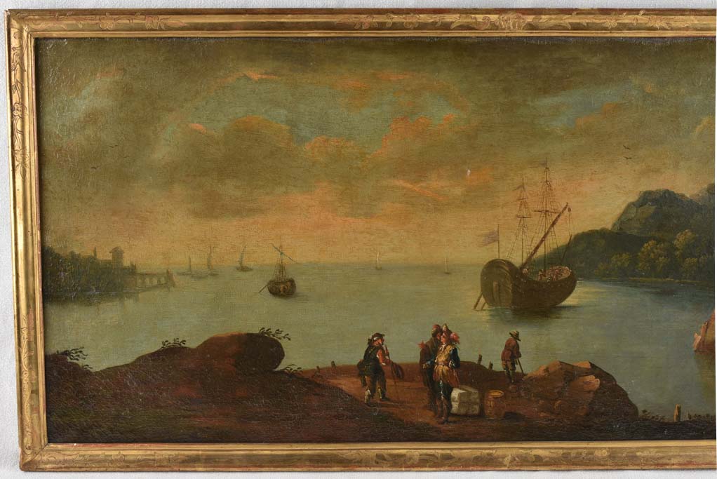 18th century seascape, anonymous 21¼ x 46""