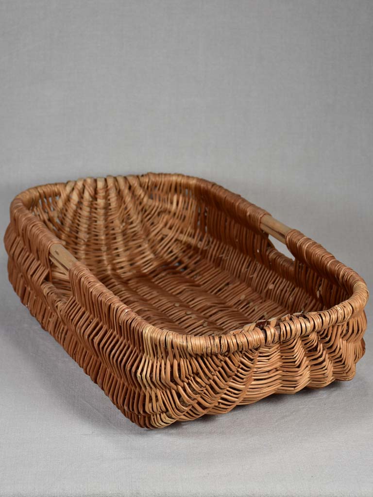 Large antique French bread basket 26"