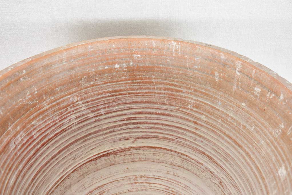 Large terracotta pot with whitewash patina 15"