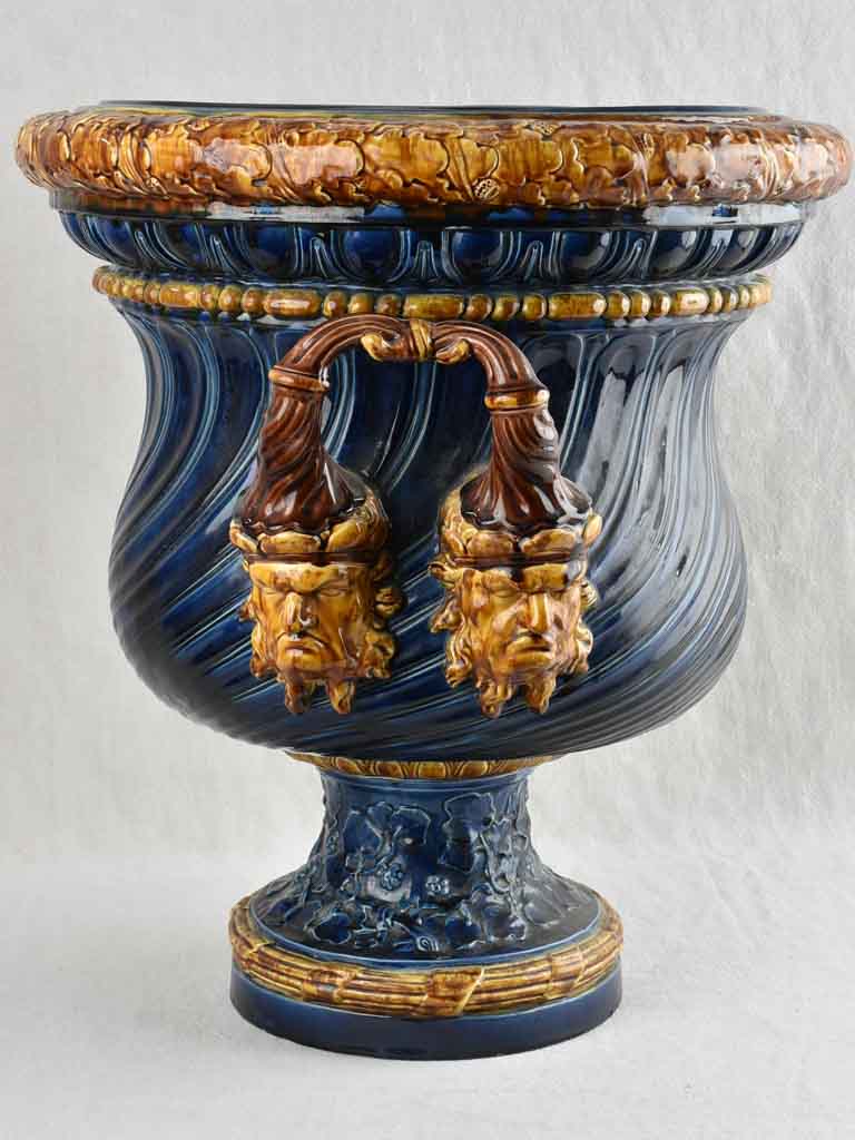 Very large Sarreguemines planter - 19th century - 24½"