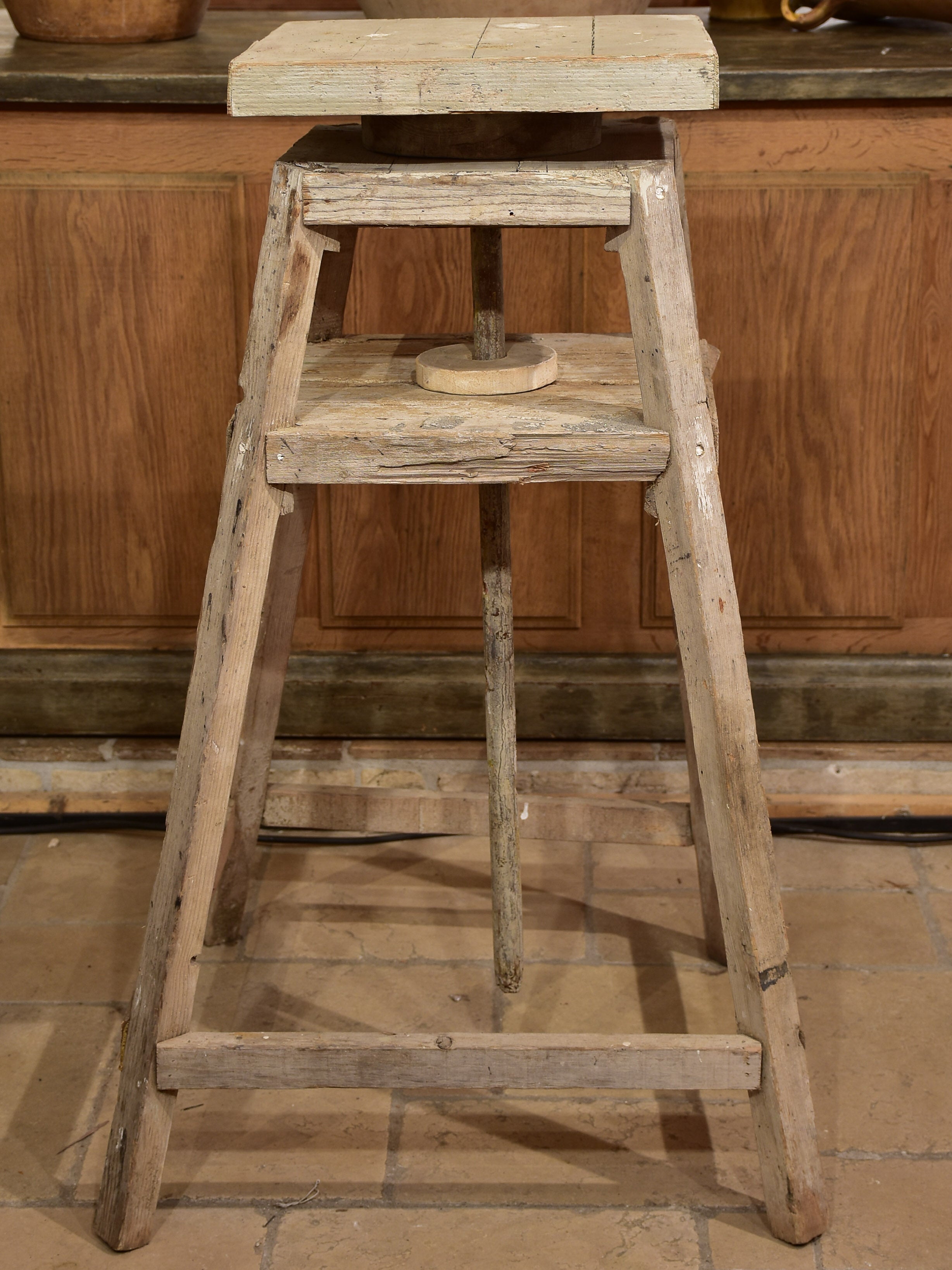 Rustic antique French sculptor's table