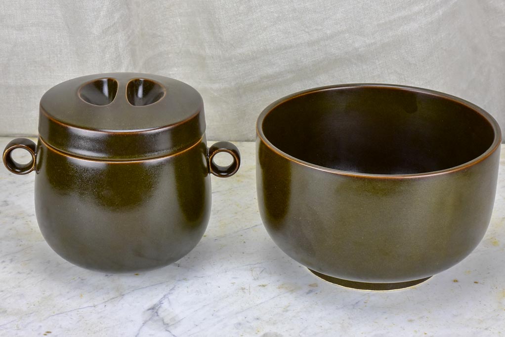 Vintage German soup service - dark brown