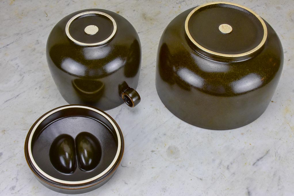 Vintage German soup service - dark brown