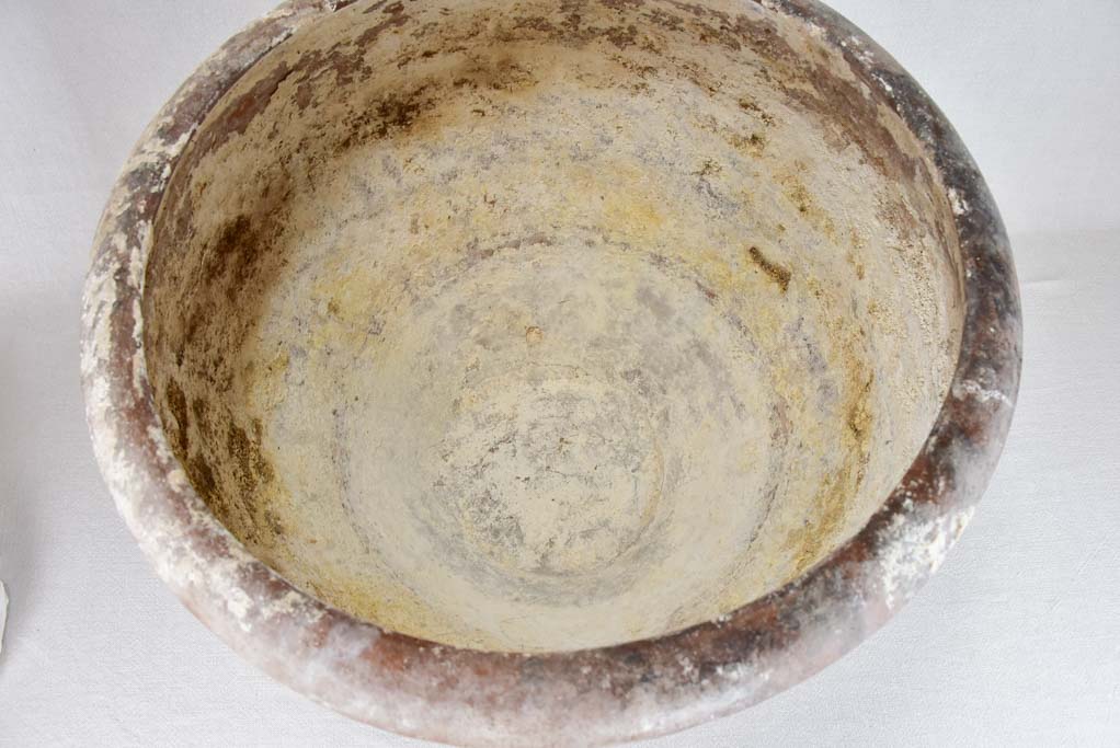 Large antique Spanish pot with side drainage hole 17¾"