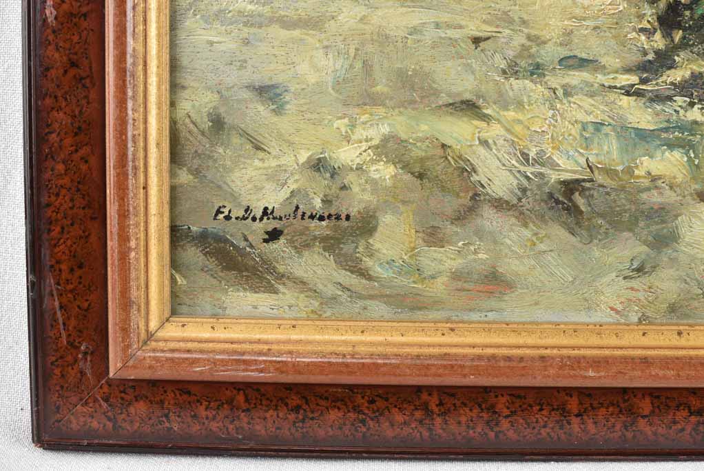 Antique Signed Seascape Artwork Masterpiece