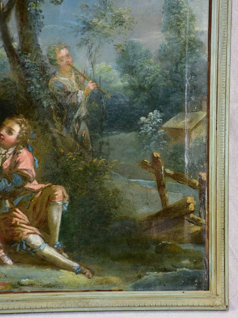 18th Century Louis XVI Romantic oil on canvas from a trumeau mirror - anonymous 28¼" x 31"