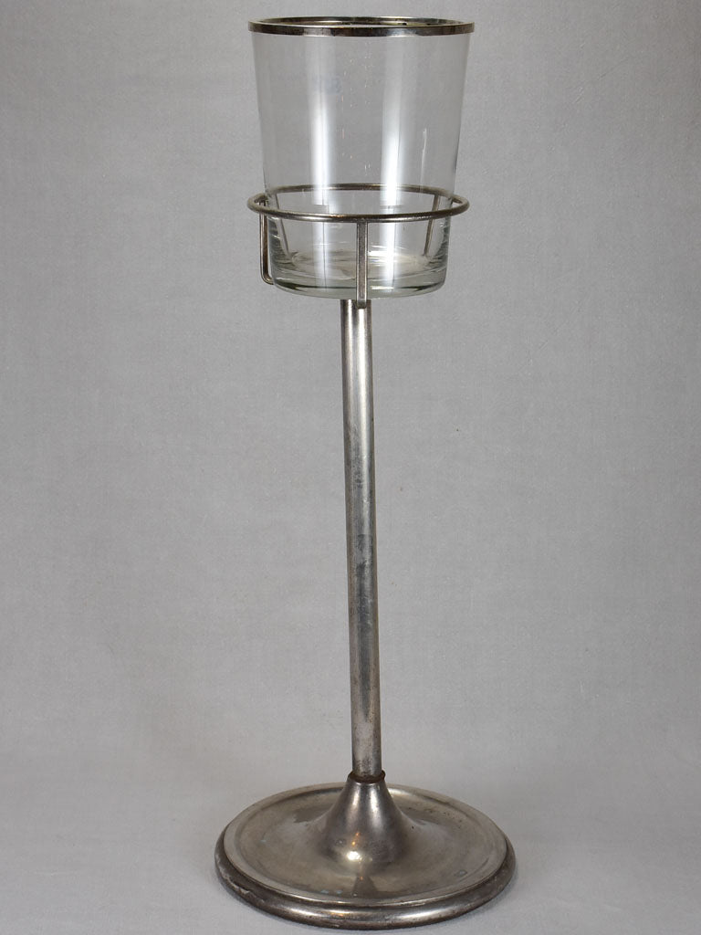 1960's ice bucket on a stand from a bistro / restaurant 33½"