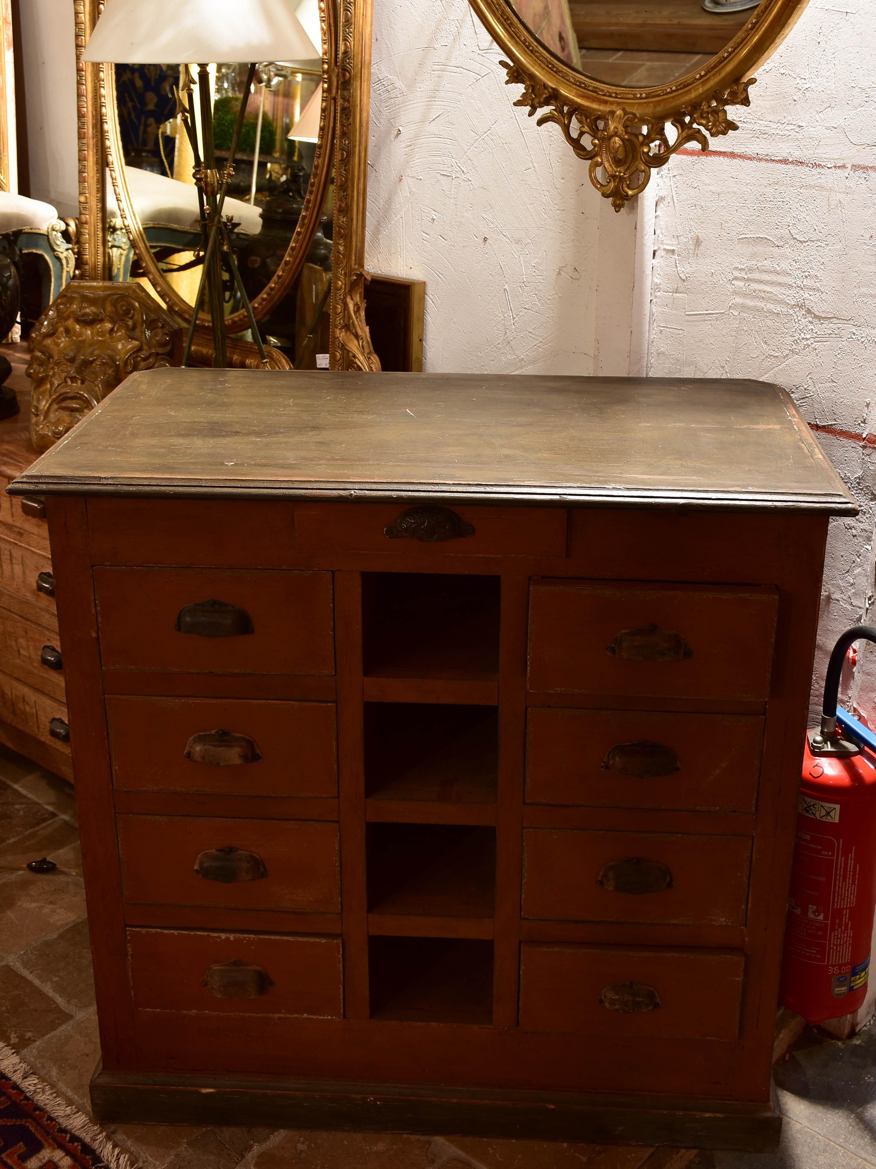 Storage drawers from a French hardware store