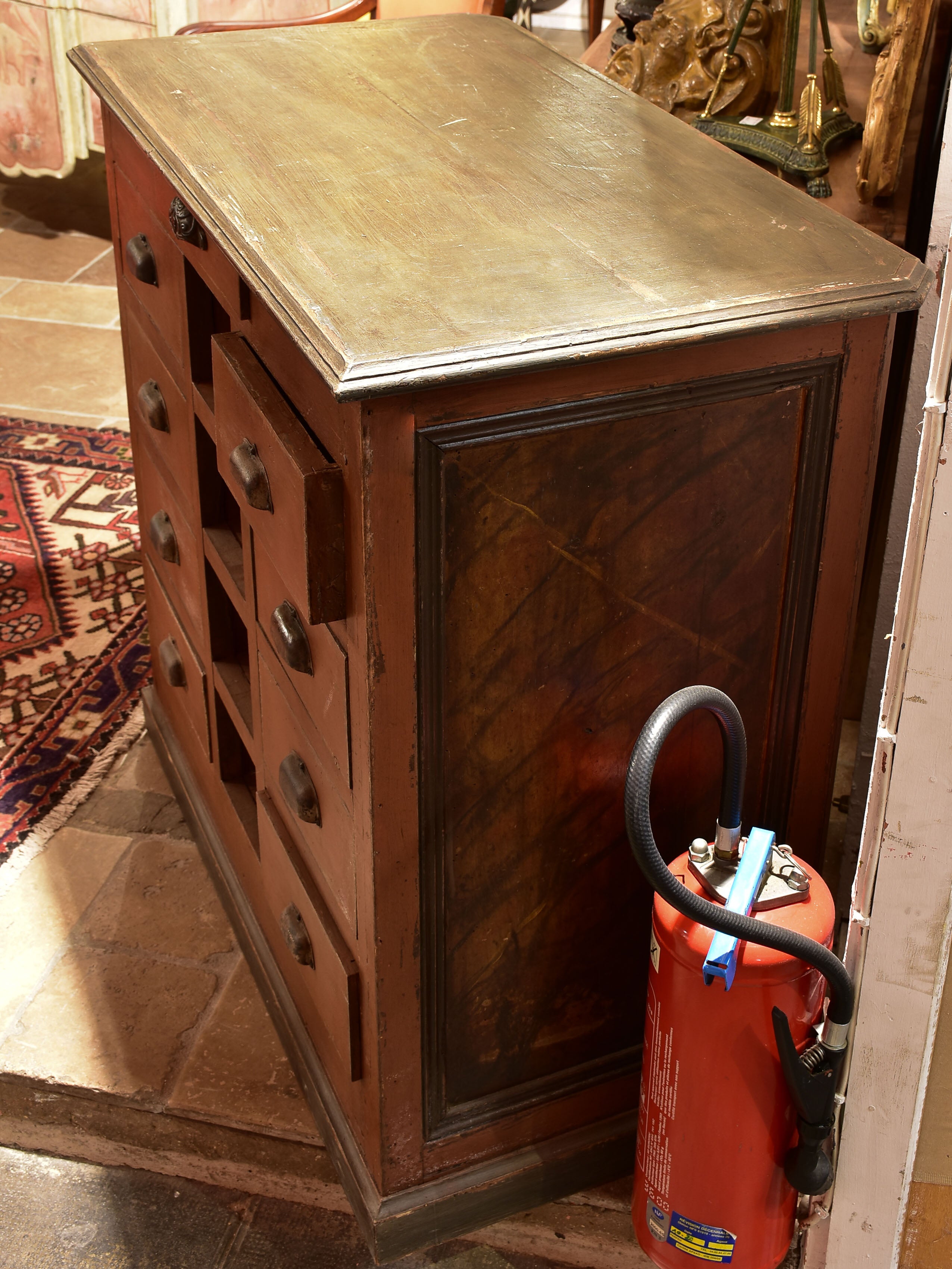 Storage drawers from a French hardware store