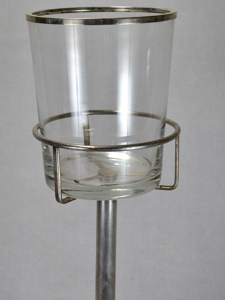 1960's ice bucket on a stand from a bistro / restaurant 33½"