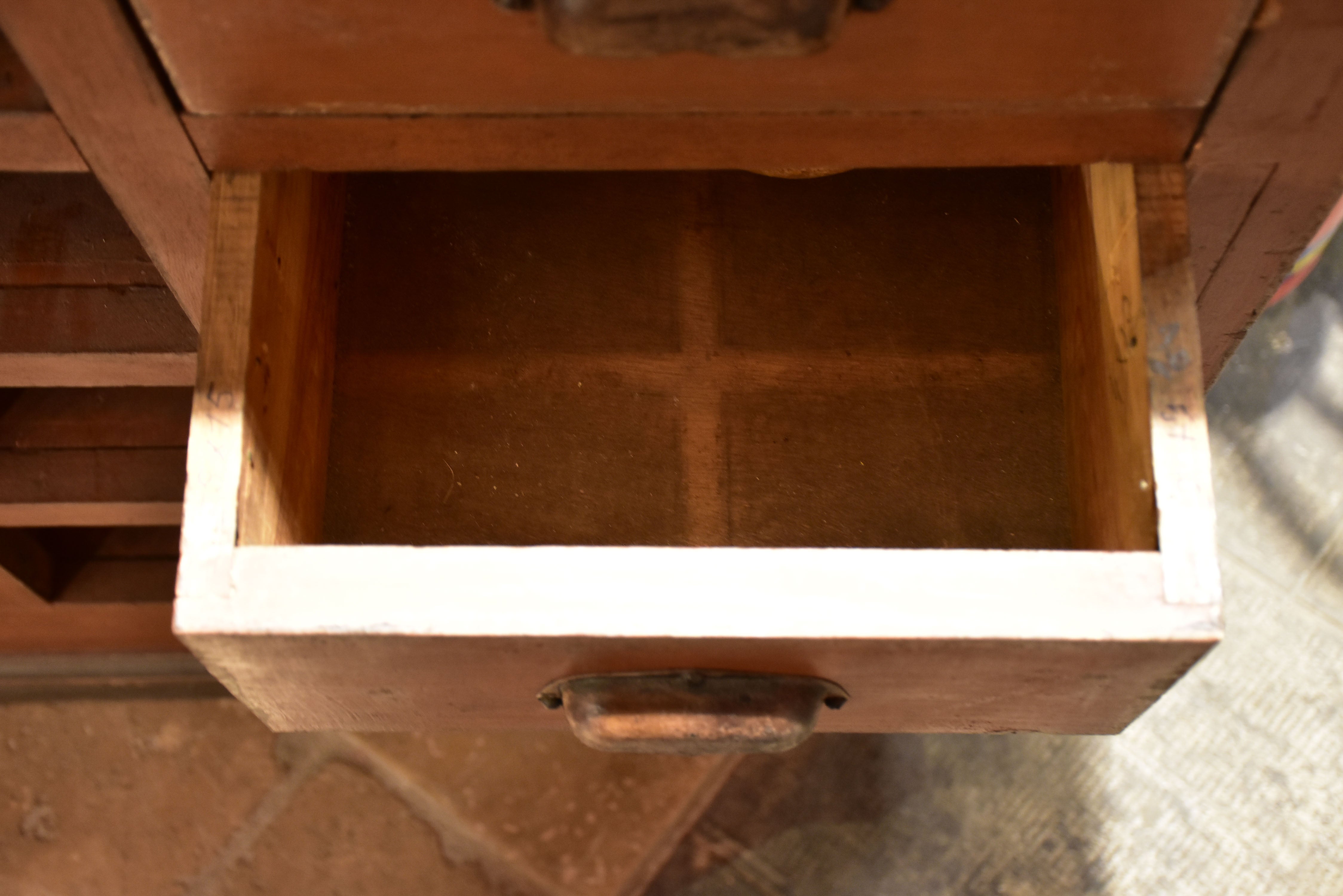 Storage drawers from a French hardware store