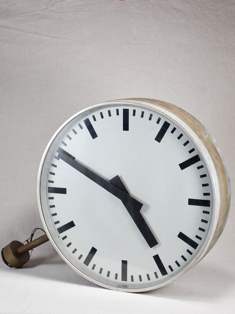 Large vintage Swiss clock from a train station with two faces 25¼"