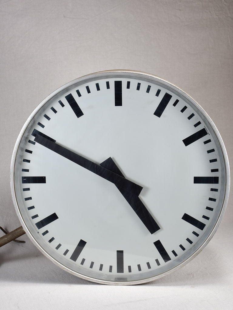 Large vintage Swiss clock from a train station with two faces 25¼"