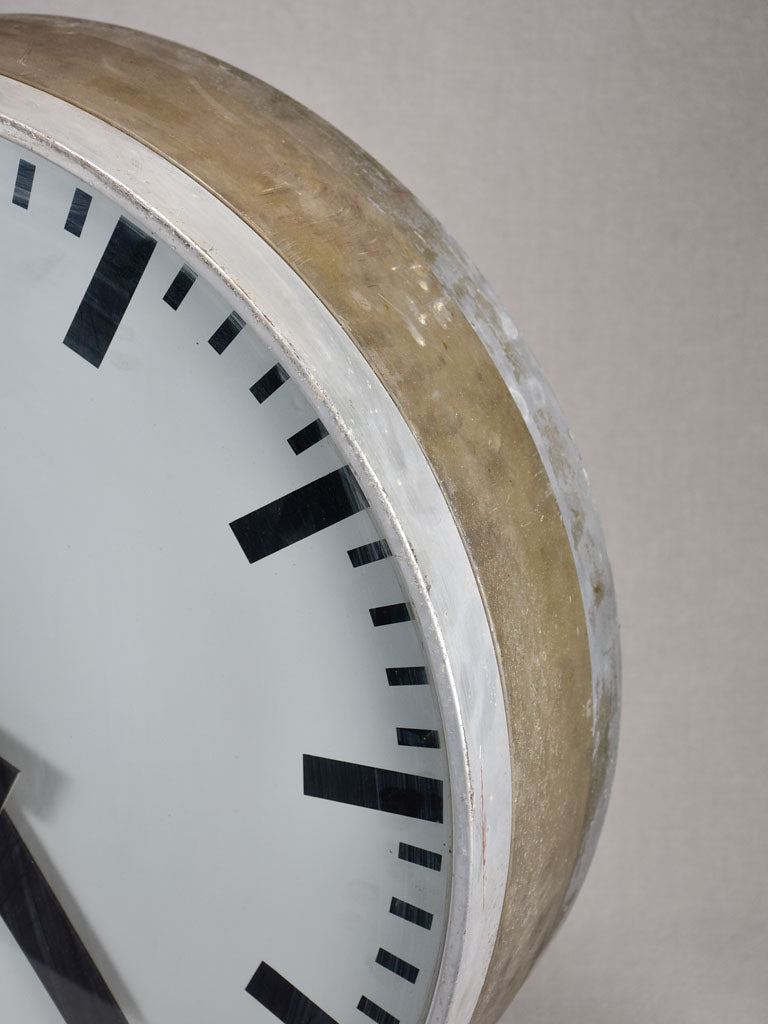 Large vintage Swiss clock from a train station with two faces 25¼"