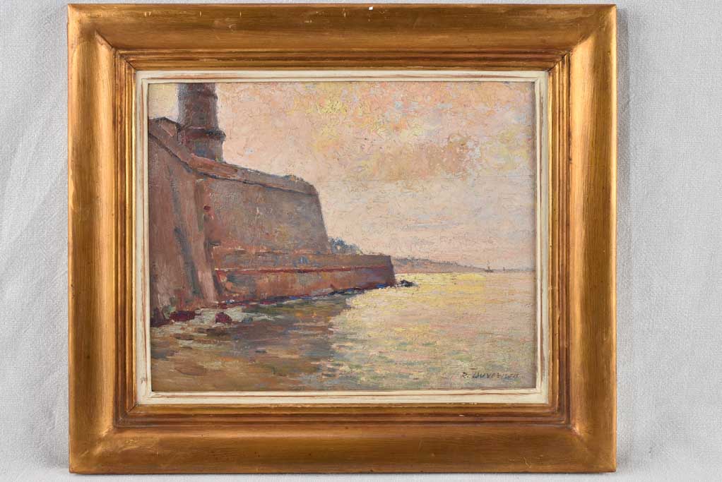 French Antique Seascape R Duvernon