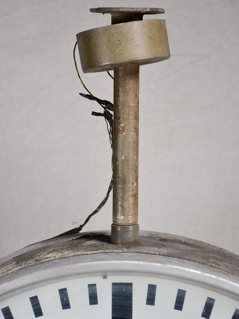 Large vintage Swiss clock from a train station with two faces 25¼"