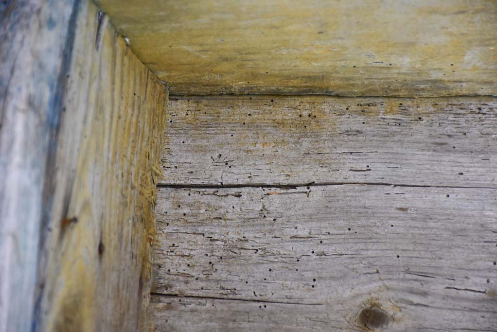 Early 20th Century French children's wheelbarrow with blue patina