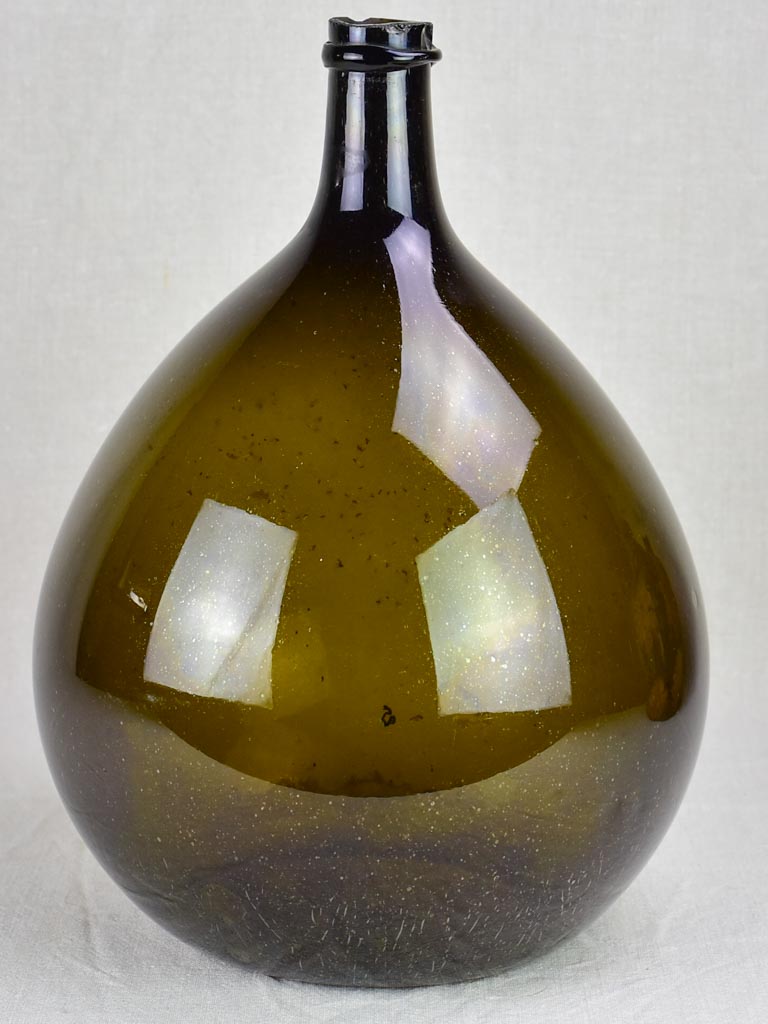 18th Century French demijohn - blown glass from Trinquetaille 11¾"