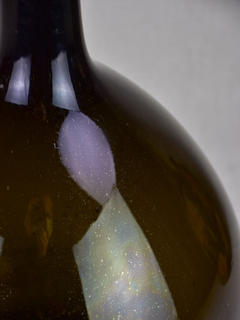 18th Century French demijohn - blown glass from Trinquetaille 11¾"