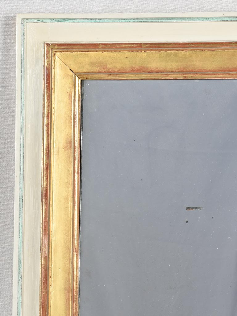 19th century mirror with gilded & painted frame - rectangular 53¼"