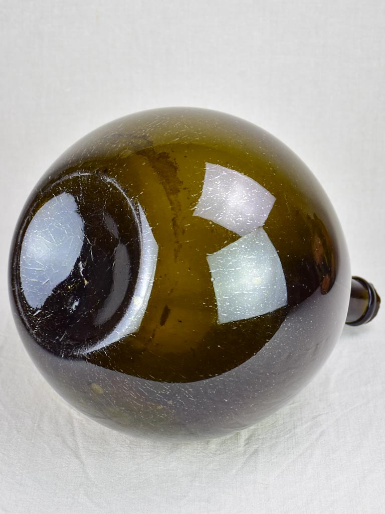 18th Century French demijohn - blown glass from Trinquetaille 11¾"