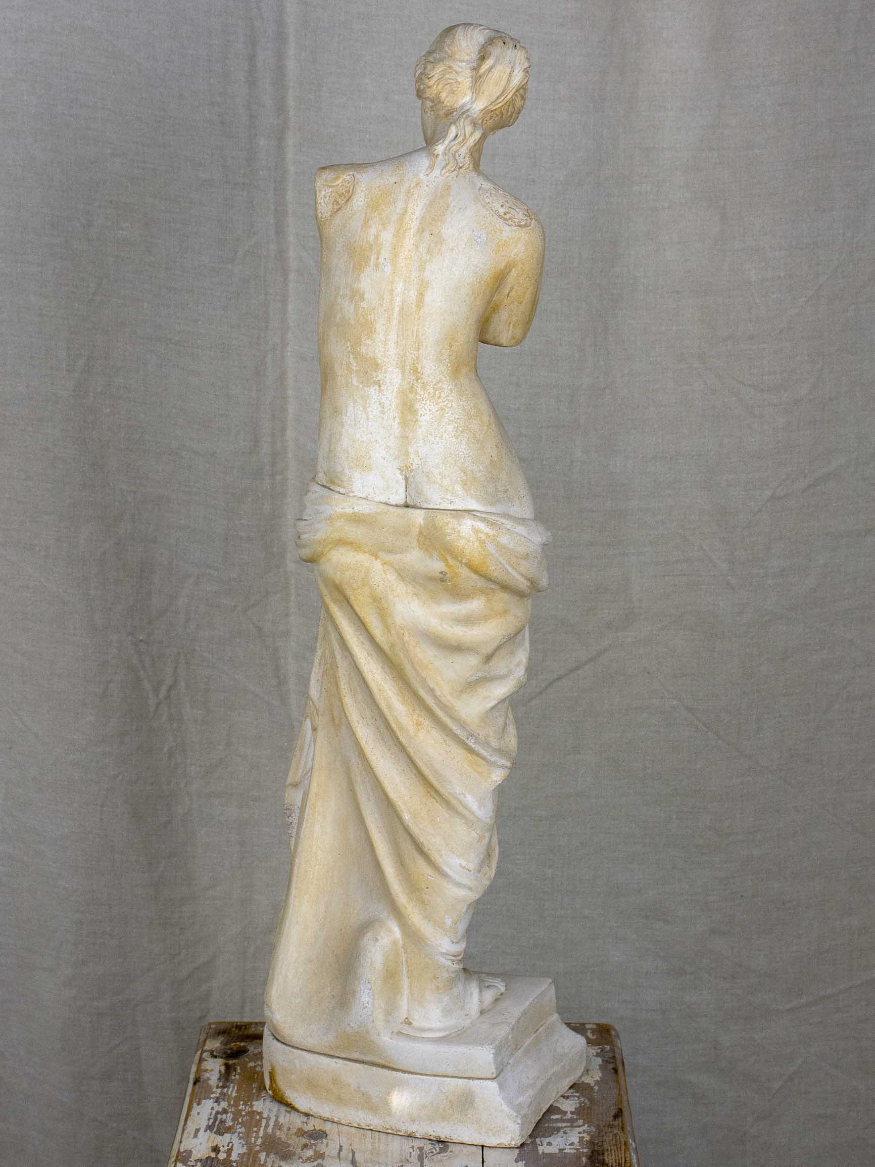 Figurative French plaster sculpture of a woman