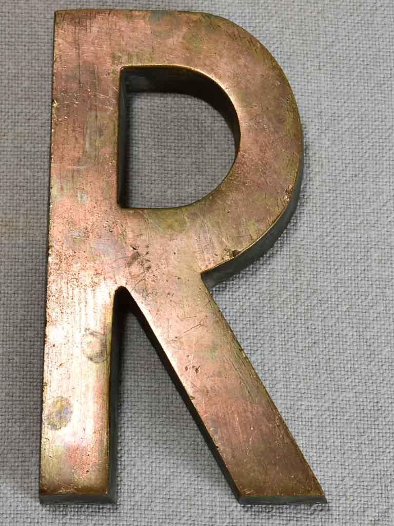 Collection of mid century Bronze letters DELIRANT 5½"