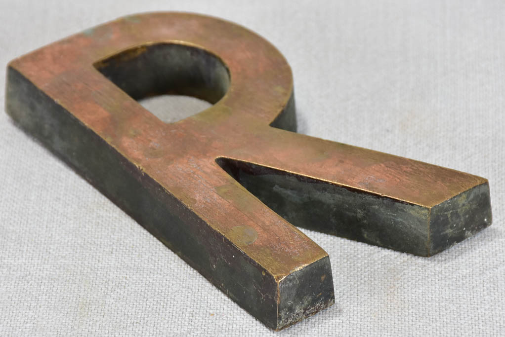 Collection of mid century Bronze letters DELIRANT 5½"