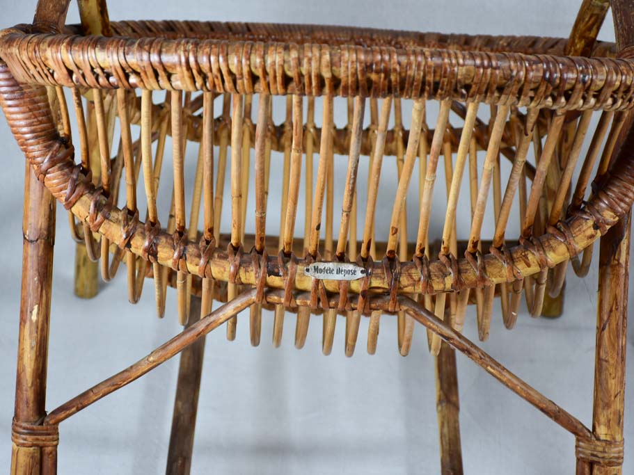 Pair of low rattan armchairs for a winter garden