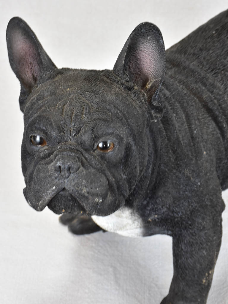 Detailed French bulldog resin ornament