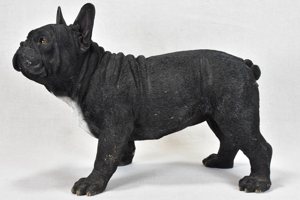 Vintage ornamental French bulldog resin