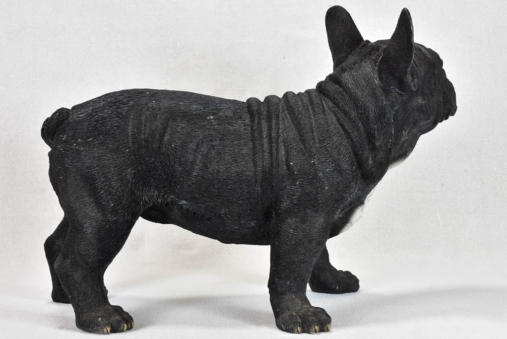 Black 90s resin bulldog decoration